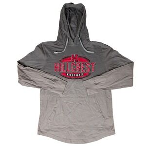 PEL Athletic Hillcrest Knights Gray Ombre Hoodie Sweatshirt Men's Medium